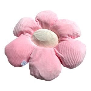 Lissidoll Flower Plush THROW PILLOW 13.75" Cushion Soft Pink Cream LG Girls Room